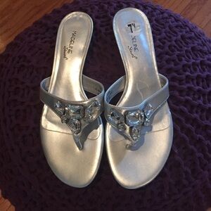 Madeline Stuart silver sandals